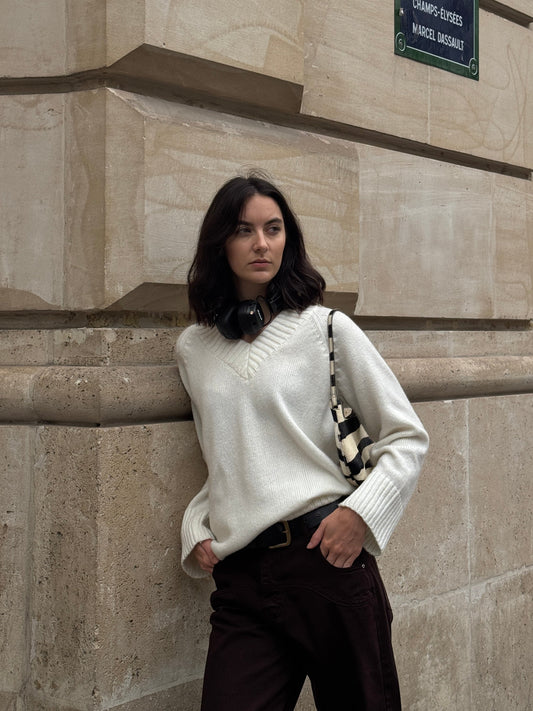 White Oversized Pullover