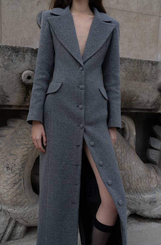 Grey Wool Coat