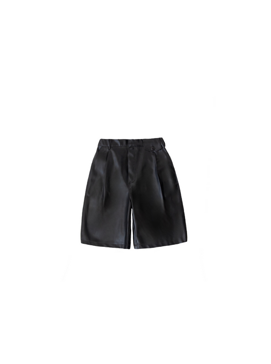 Black Leather Shorts