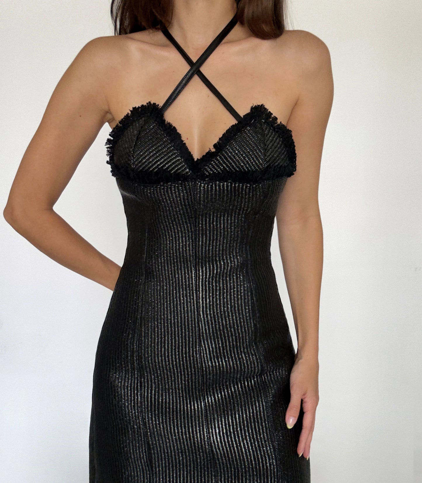 Black Raffia Dress