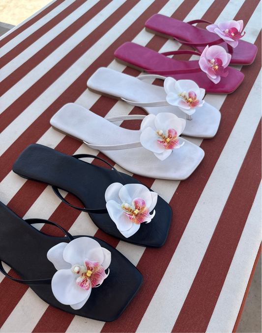 Black Leather Flip Flop