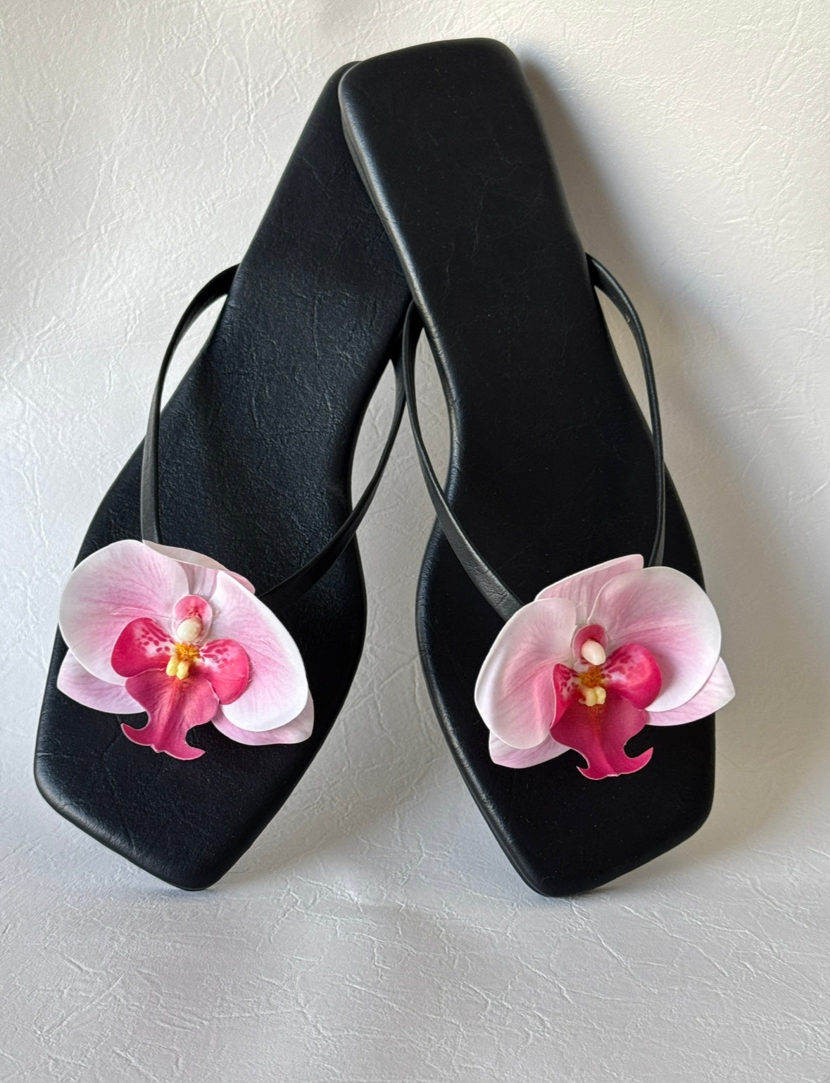 Black Leather Flip Flop