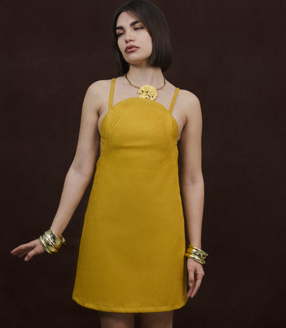 Mustard Suede Dress