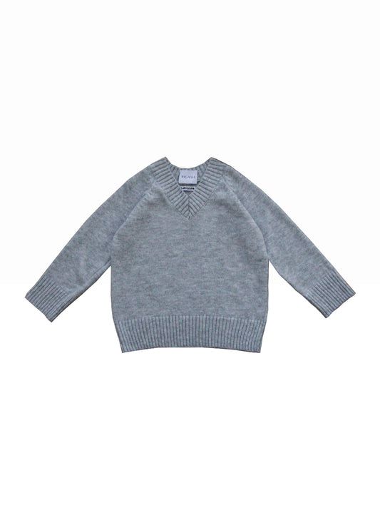 Gray sweater on a white background