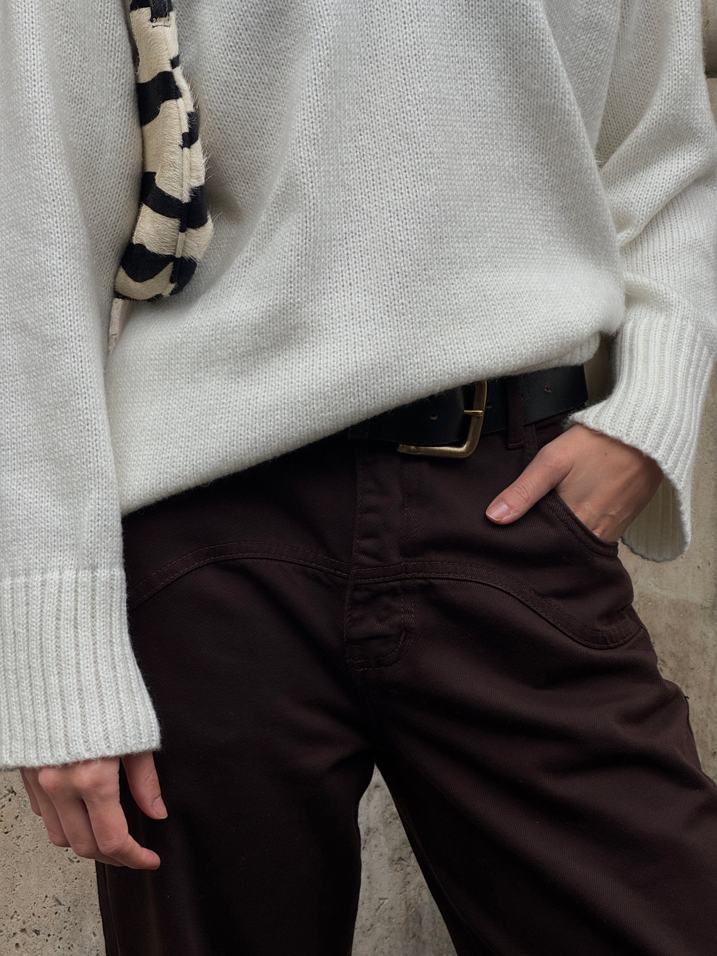 Brown Slouchy Denim
