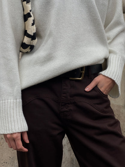 Brown Slouchy Denim