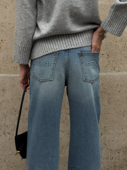 Pocket Embossed Denim