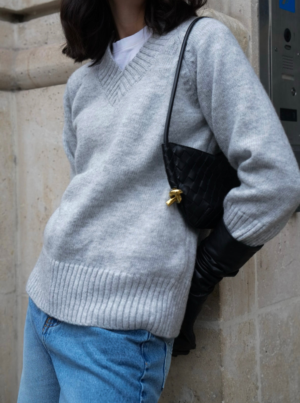 Grey Oversized Pullover