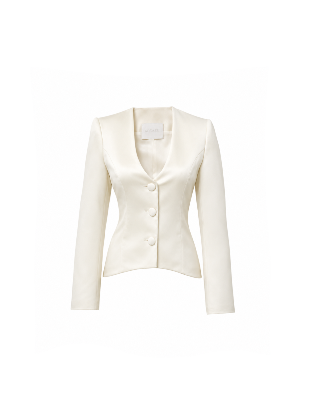 Ivory Satin Blazer