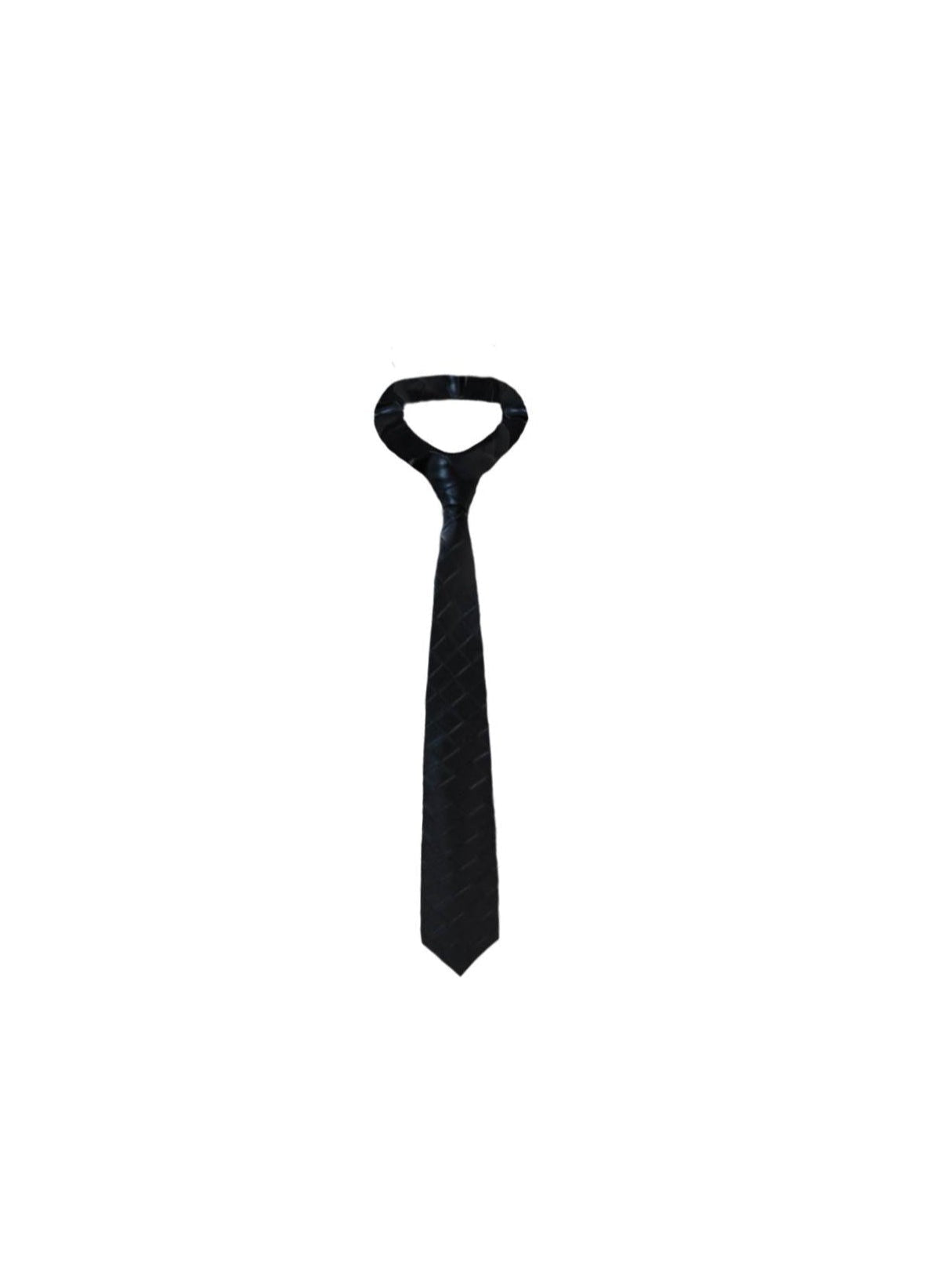 Checkered Leather Tie