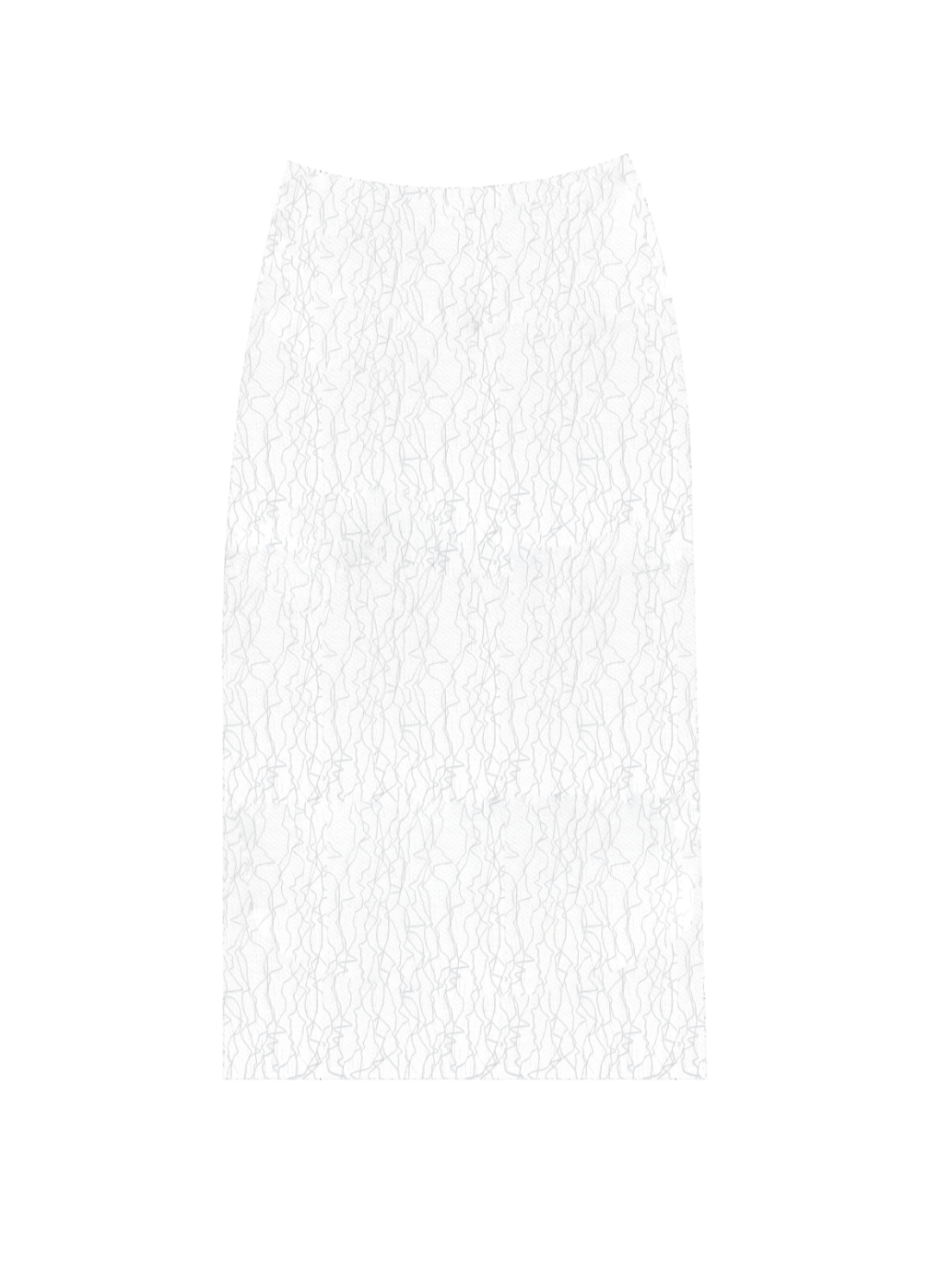 White Mesh Midi Skirt