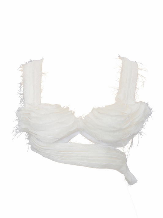 White Chiffon Bralette