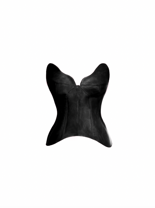 Black Leather Corset