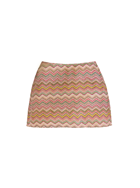 Zig Zag Raffia Skirt