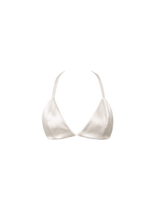Creme Satin Bralette