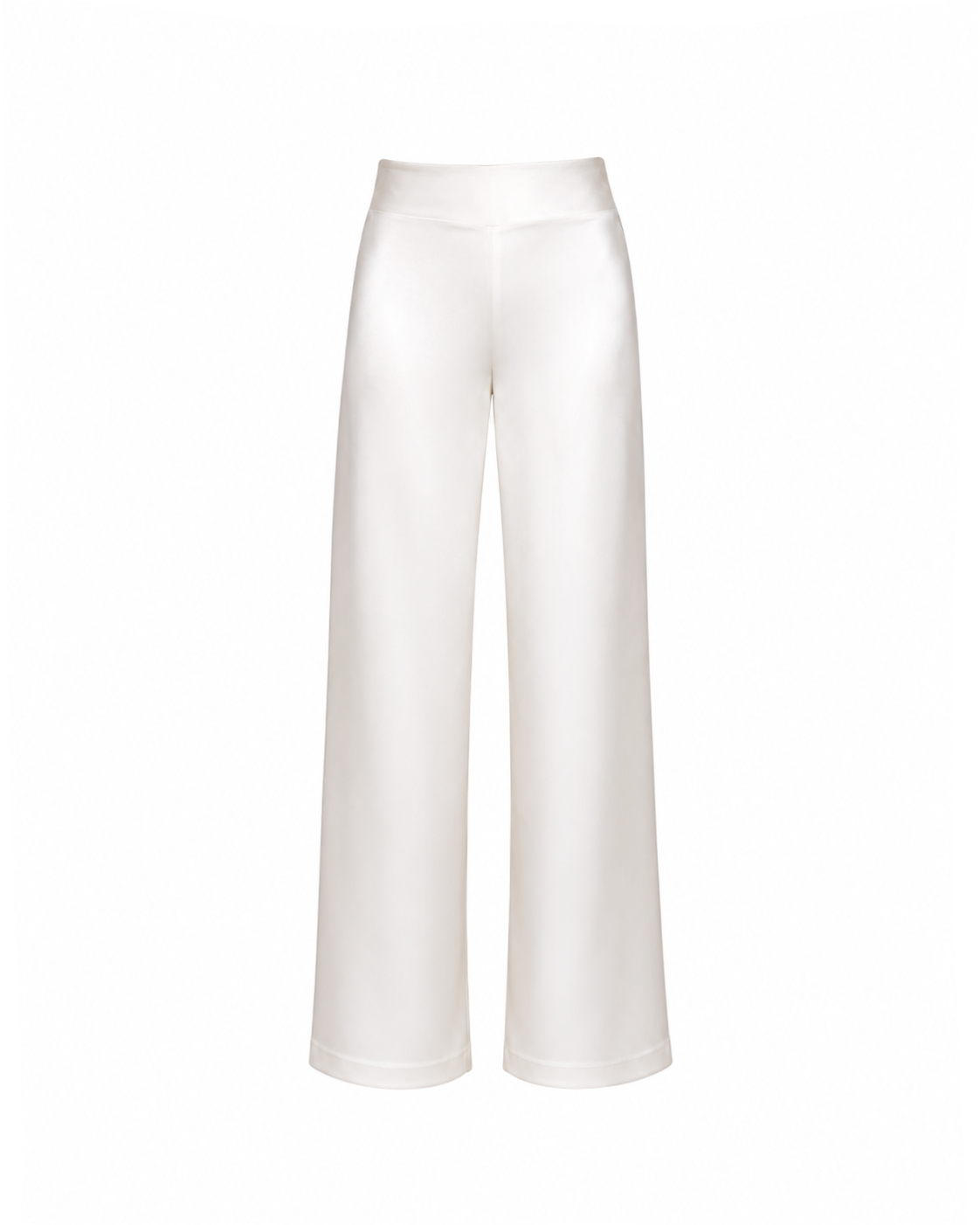 Creme Satin Tailored Pants