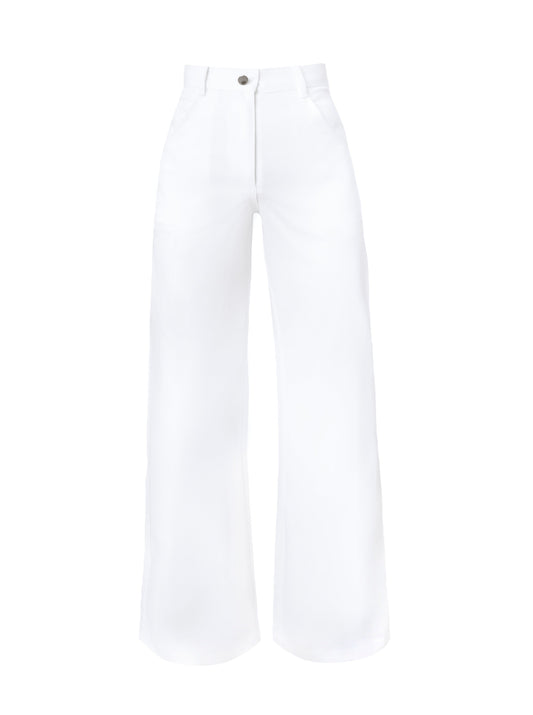 White Cutout Pants