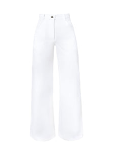 White Cutout Pants
