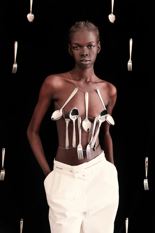 Ivory Tailored Oversized Pants