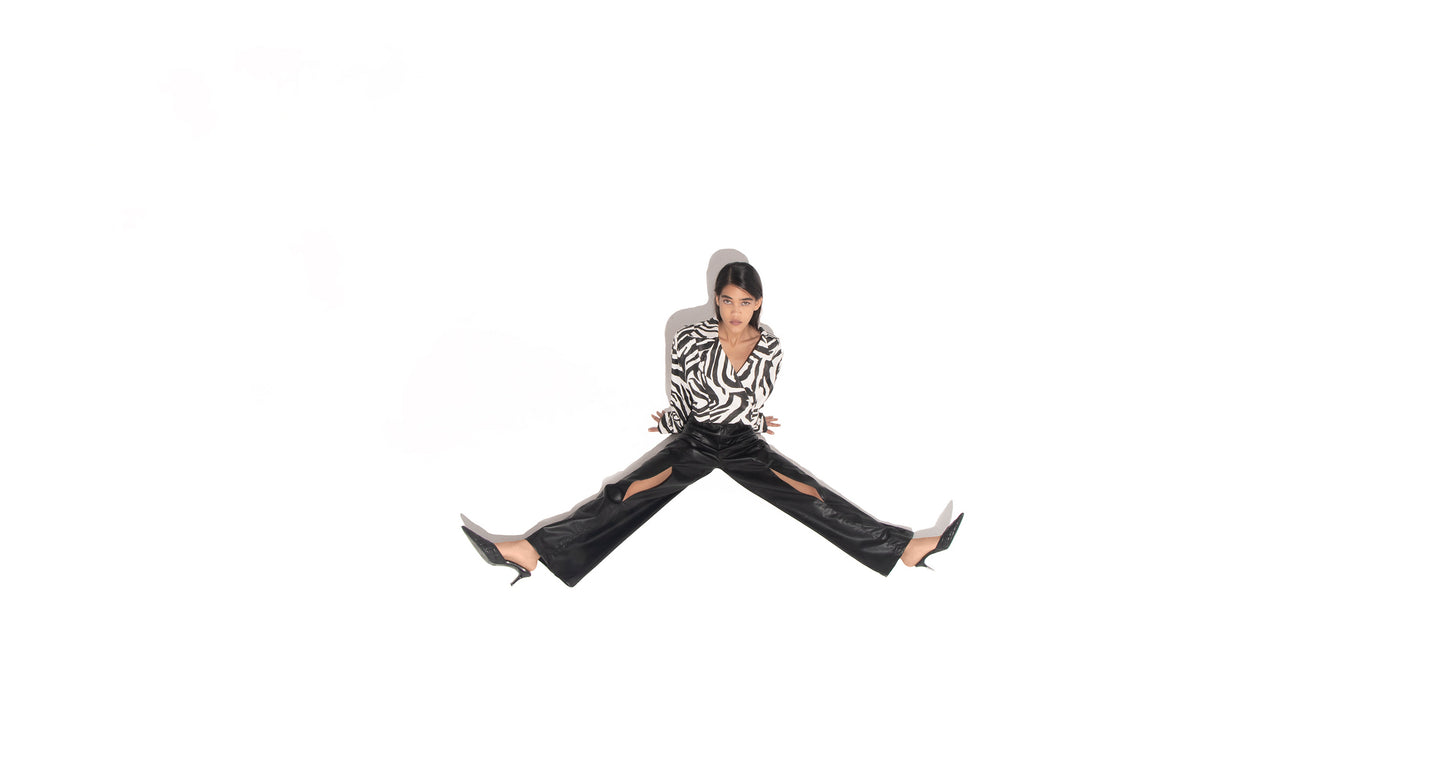 Faux Black Leather Pants
