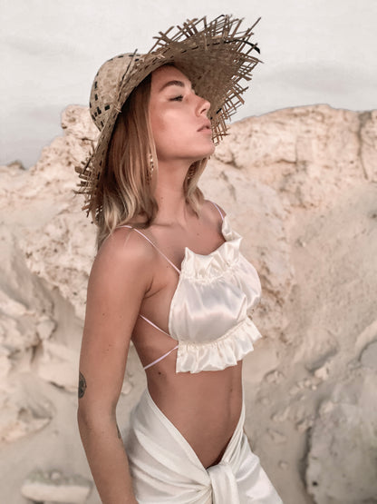 Pearl White Crop Top
