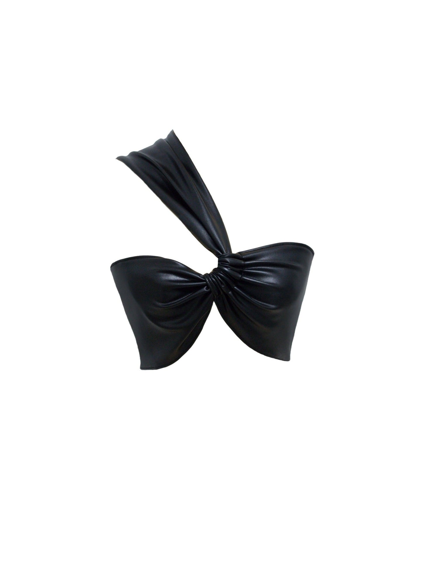 Faux Leather Cropped Top