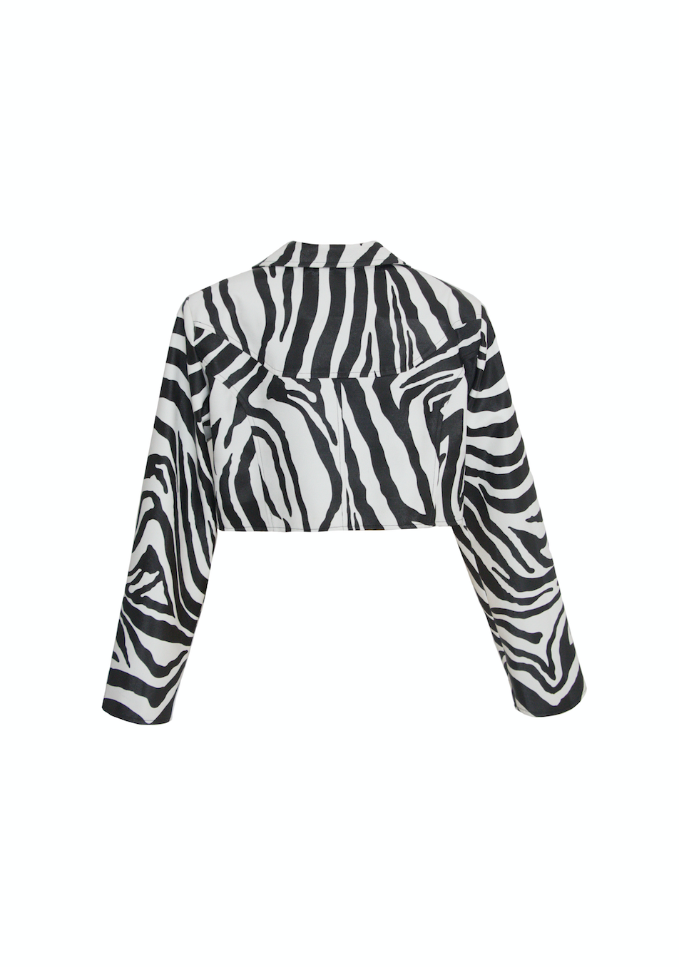Faux Zebra Leather Jacket