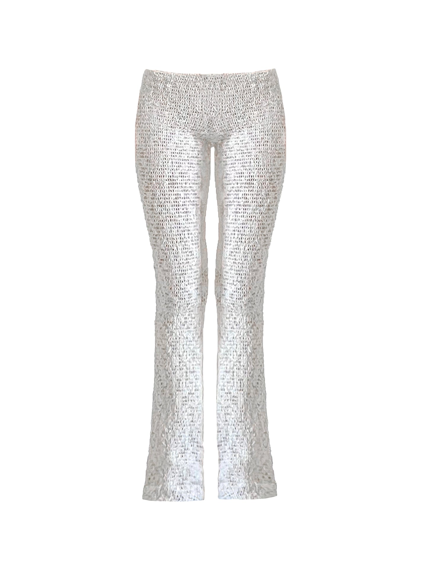 White Knit Pants